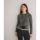 Camisetas Mujer Camiseta YERSE Miranda Efecto Doble Prenda Gris