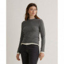 Camisetas Mujer Camiseta YERSE Miranda Efecto Doble Prenda Gris