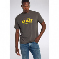 Camisetas Hombre Camiseta GAS JEANS Dharis M/c Grey