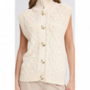 Chaqueta Mujer Chaleco ICHI Destan Sandshell