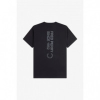 Camisetas Hombre Camiseta FRED PERRY M1303 Bold Logo Negro