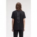 Camisetas Hombre Camiseta FRED PERRY M1303 Bold Logo Negro