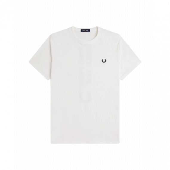 Camisetas Hombre Camiseta FRED PERRY M1303 Bold Logo Blanco