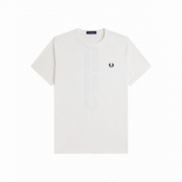 Camisetas Hombre Camiseta FRED PERRY M1303 Bold Logo Blanco