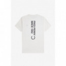 Camisetas Hombre Camiseta FRED PERRY M1303 Bold Logo Blanco
