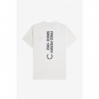Camisetas Hombre Camiseta FRED PERRY M1303 Bold Logo Blanco