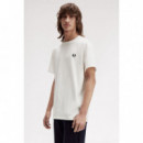Camisetas Hombre Camiseta FRED PERRY M1303 Bold Logo Blanco
