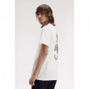 Camisetas Hombre Camiseta FRED PERRY M1303 Bold Logo Blanco