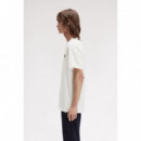 Camisetas Hombre Camiseta FRED PERRY M1303 Bold Logo Blanco