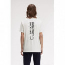 Camisetas Hombre Camiseta FRED PERRY M1303 Bold Logo Blanco