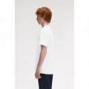 Camisetas Hombre Camiseta FRED PERRY M1304 Tennis Badge Blanco