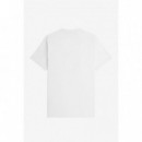 Camisetas Hombre Camiseta FRED PERRY M1304 Tennis Badge Blanco