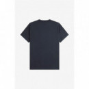 Camisetas Hombre Camiseta FRED PERRY M1311 Tennis Court Azul Marino