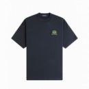 Camisetas Hombre Camiseta FRED PERRY M1312 Tennis Badge Azul Marino