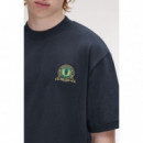 Camisetas Hombre Camiseta FRED PERRY M1312 Tennis Badge Azul Marino