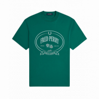 Camisetas Hombre Camiseta FRED PERRY M1316 Chosen By Champions Verde