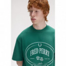 Camisetas Hombre Camiseta FRED PERRY M1316 Chosen By Champions Verde
