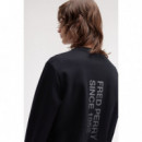 Jerséis y Sudaderas Sudadera FRED PERRY M1369 Bold Logo Negro