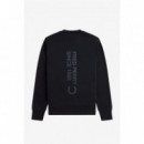 Jerséis y Sudaderas Sudadera FRED PERRY M1369 Bold Logo Negro