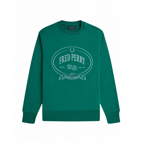 Jerséis y Sudaderas Sudadera FRED PERRY M1605 Chosen By Champions Verde