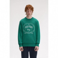 Jerséis y Sudaderas Sudadera FRED PERRY M1605 Chosen By Champions Verde