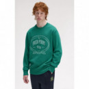 Jerséis y Sudaderas Sudadera FRED PERRY M1605 Chosen By Champions Verde