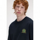 Jerséis y Sudaderas Sudadera FRED PERRY M1751 Tennis Badge Azul Marino