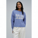 Jerséis y Sudaderas Jersey SALSA JEANS Logo Dark Blue