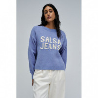 Jerséis y Sudaderas Jersey SALSA JEANS Logo Dark Blue
