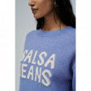 Jerséis y Sudaderas Jersey SALSA JEANS Logo Dark Blue
