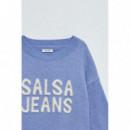 Jerséis y Sudaderas Jersey SALSA JEANS Logo Dark Blue