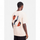 Camisetas Hombre Camiseta OLOW Oisel Crema
