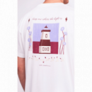 Camisetas Hombre Camiseta OLOW Lighthouse Crudo