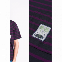 Camisetas Hombre Camiseta OLOW Clover Carbon Black & Plum
