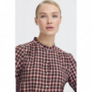 B-YOUNG Blusas y Camisas Blusa B.young Iflana Check Port Royale