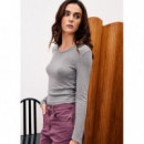 Camisetas Mujer Camiseta FRNCH Goyavier Gris