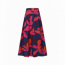Faldas Falda FRNCH Burmese Geo Flowers