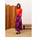 Faldas Falda FRNCH Burmese Geo Flowers