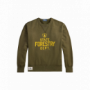 Chaquetas Hombre Sudadera POLO RALPH LAUREN de Felpa con Gráfico Vintage Company Olive