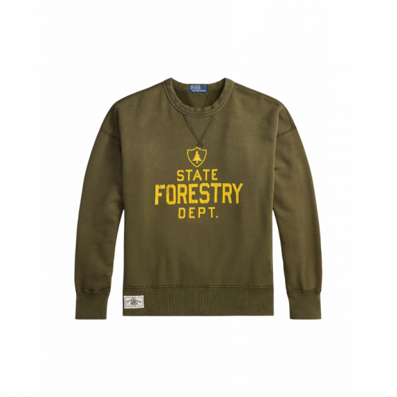 Chaquetas Hombre Sudadera POLO RALPH LAUREN de Felpa con Gráfico Vintage Company Olive