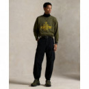 Chaquetas Hombre Sudadera POLO RALPH LAUREN de Felpa con Gráfico Vintage Company Olive