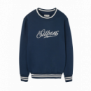 Jerséis y Sudaderas Sudadera SILBON Retro Lettering Azul Marino
