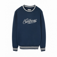 Jerséis y Sudaderas Sudadera SILBON Retro Lettering Azul Marino