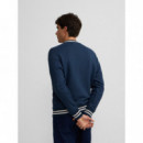 Jerséis y Sudaderas Sudadera SILBON Retro Lettering Azul Marino