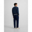 Jerséis y Sudaderas Sudadera SILBON Retro Lettering Azul Marino