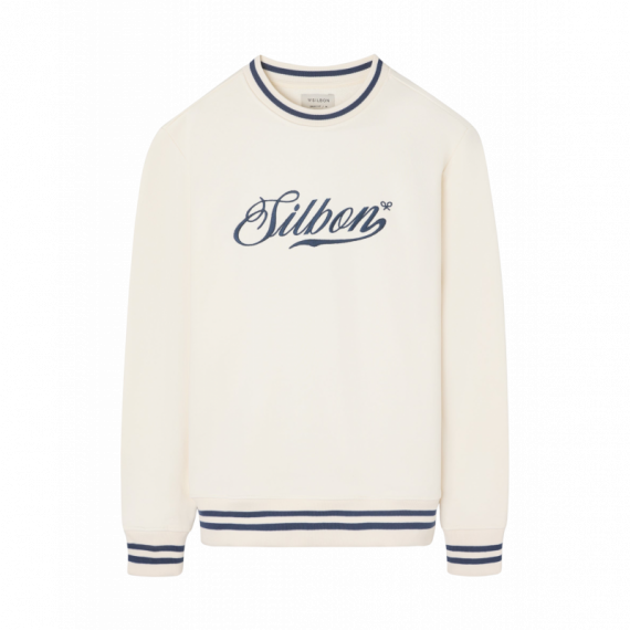 Jerséis y Sudaderas Sudadera SILBON Retro Lettering Crema