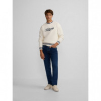 Jerséis y Sudaderas Sudadera SILBON Retro Lettering Crema