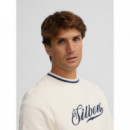 Jerséis y Sudaderas Sudadera SILBON Retro Lettering Crema