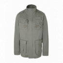 Chaquetas Hombre Chaqueta SILBON Militar Parches Dye Verde