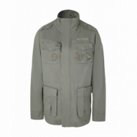 Chaquetas Hombre Chaqueta SILBON Militar Parches Dye Verde
